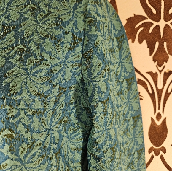 UNBRANDED 60s-70s Mod Mini Gogo Aqua Blue Floral Women's Shift Dress - Picture 3 of 5